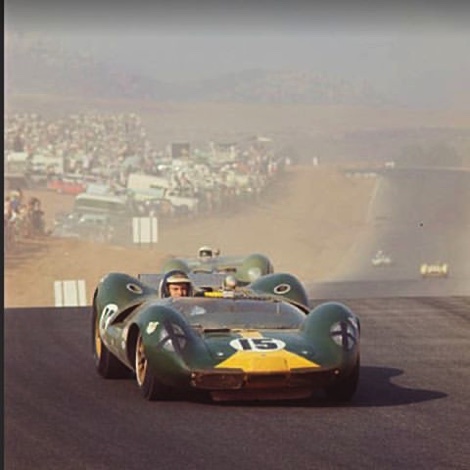 L.A Times à Riverside 1964, jim au volant de la Lotus 30 du Ian Walker Team Lotus